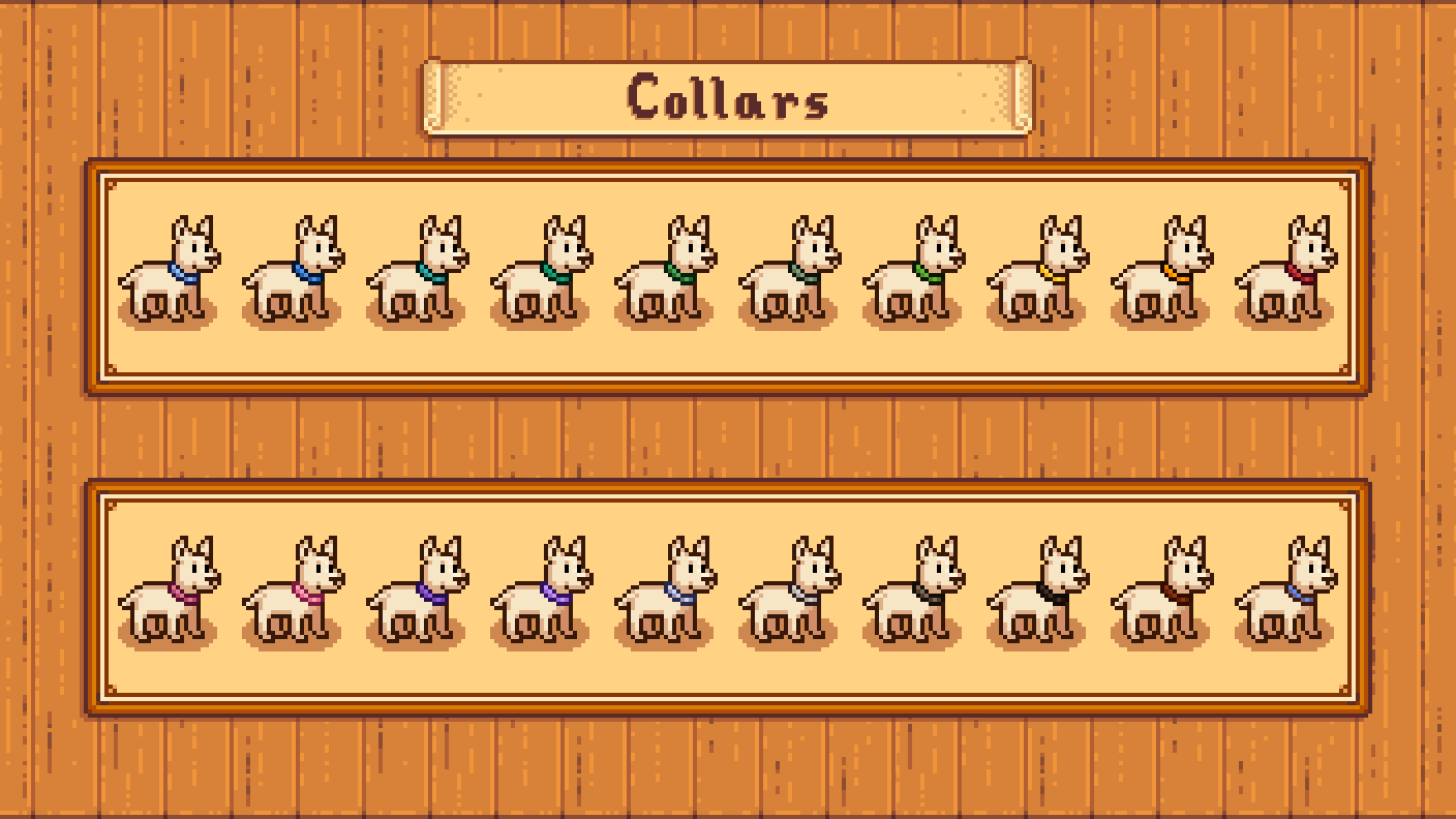 Elle's Dog Replacements mod for Stardew Valley