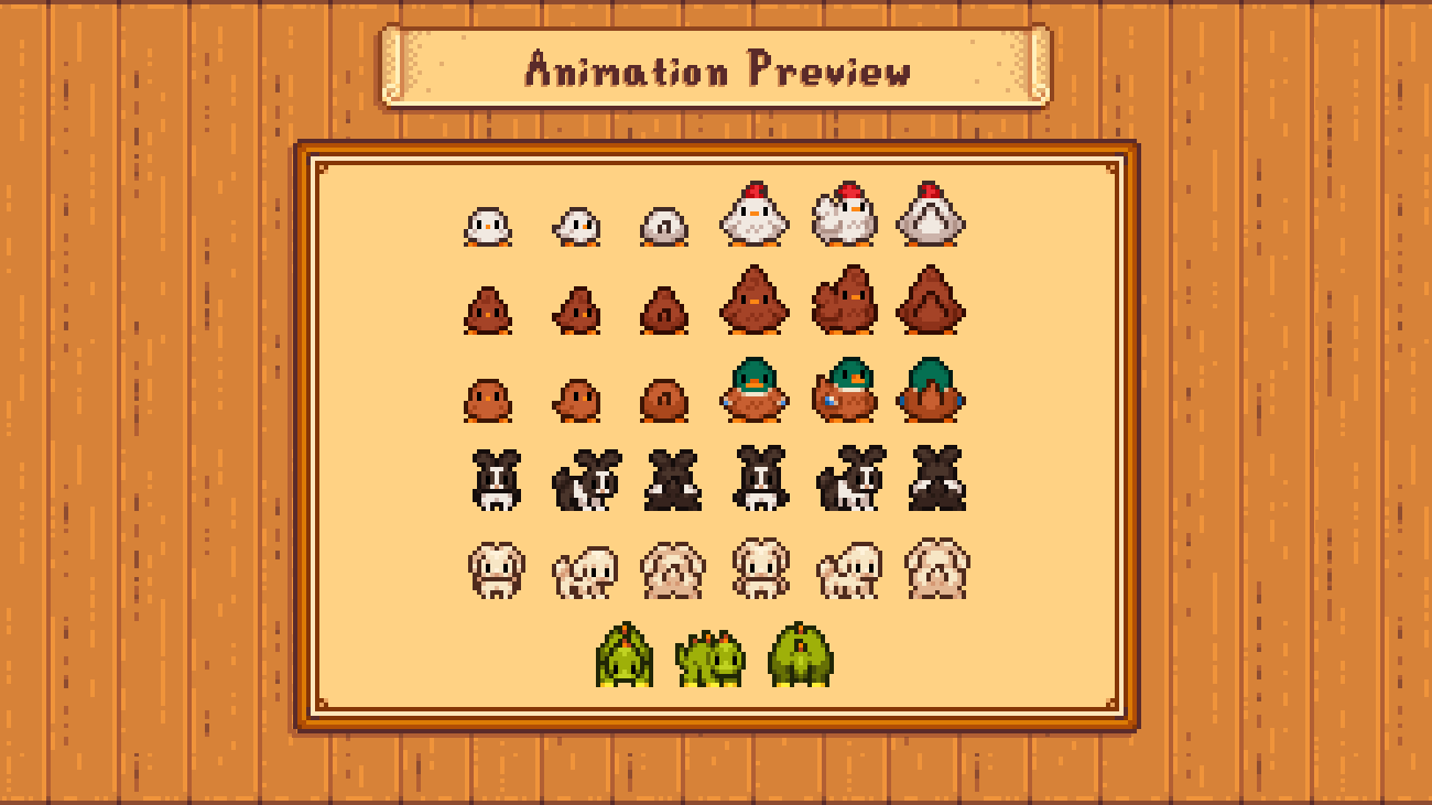 Elle's Cuter Coop Animals mod for Stardew Valley