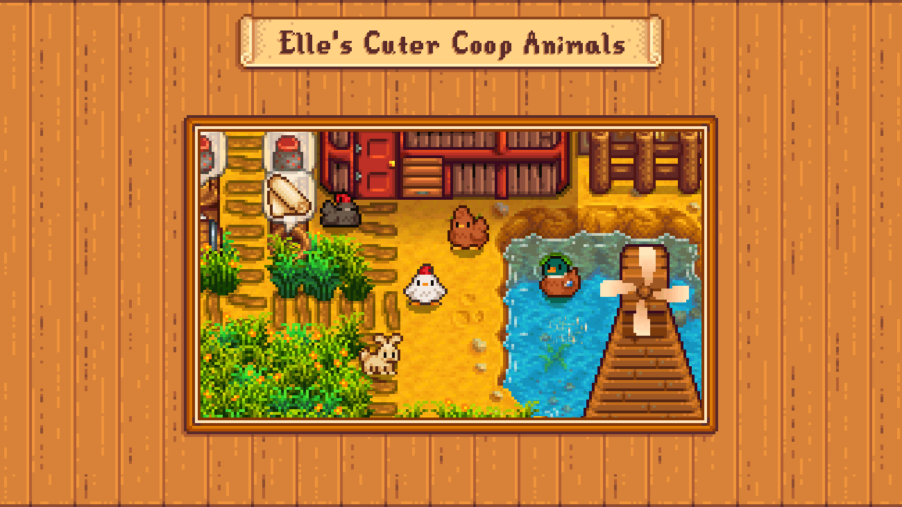 Elle's Cuter Coop Animals mod for Stardew Valley