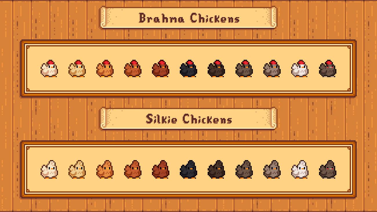 Elle's Cuter Coop Animals mod for Stardew Valley