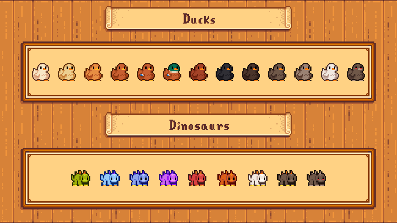 Elle's Cuter Coop Animals mod for Stardew Valley