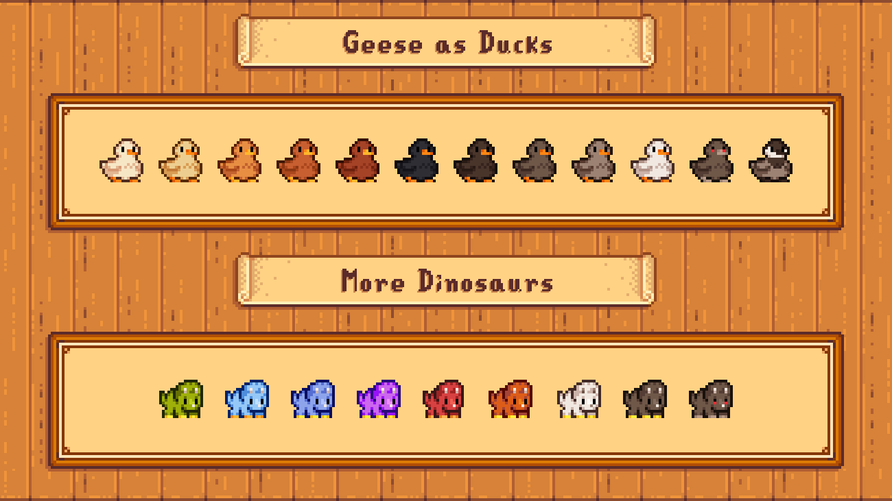 Elle's Cuter Coop Animals mod for Stardew Valley