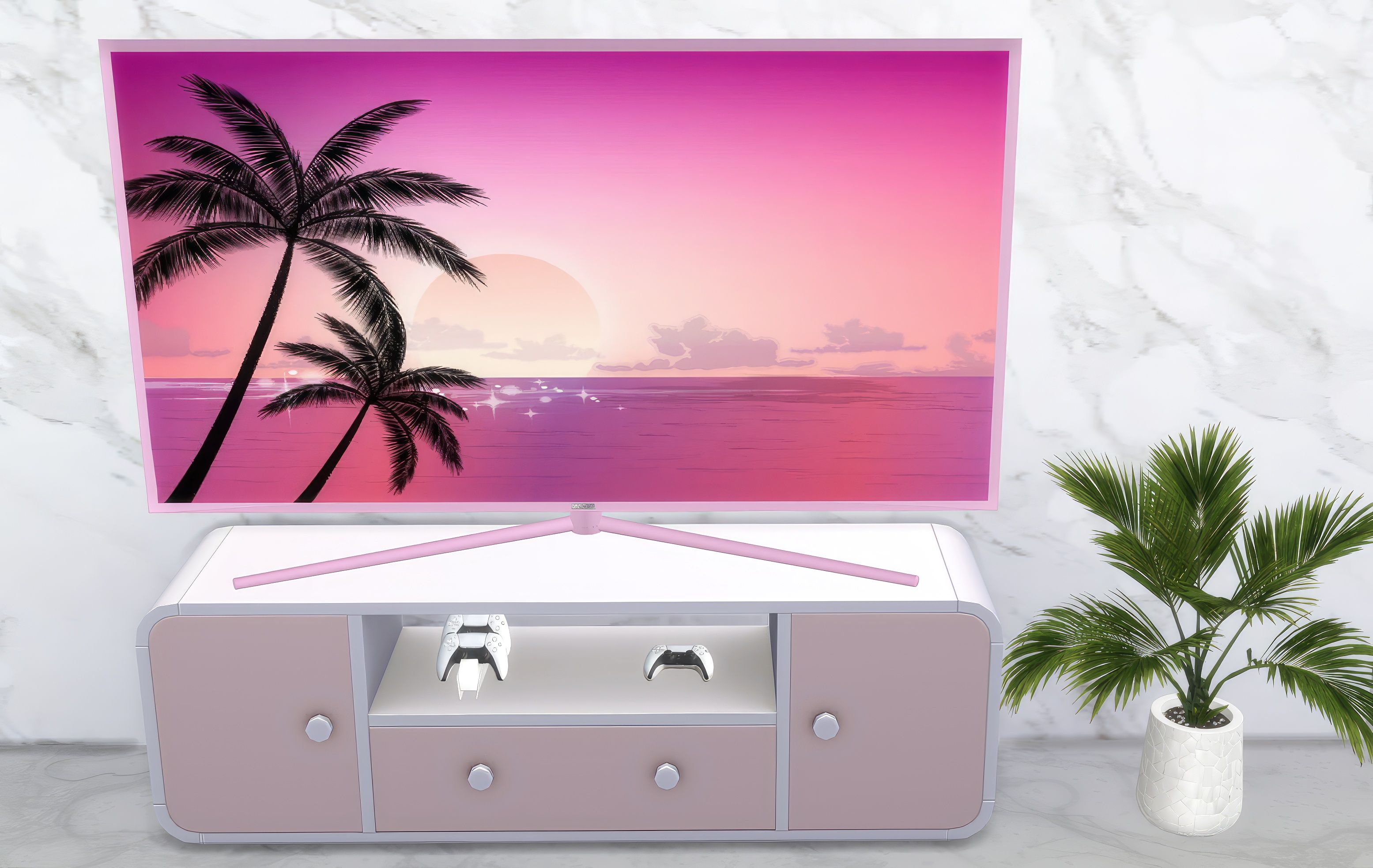 Barbie Pink TV set mod for The Sims 4 