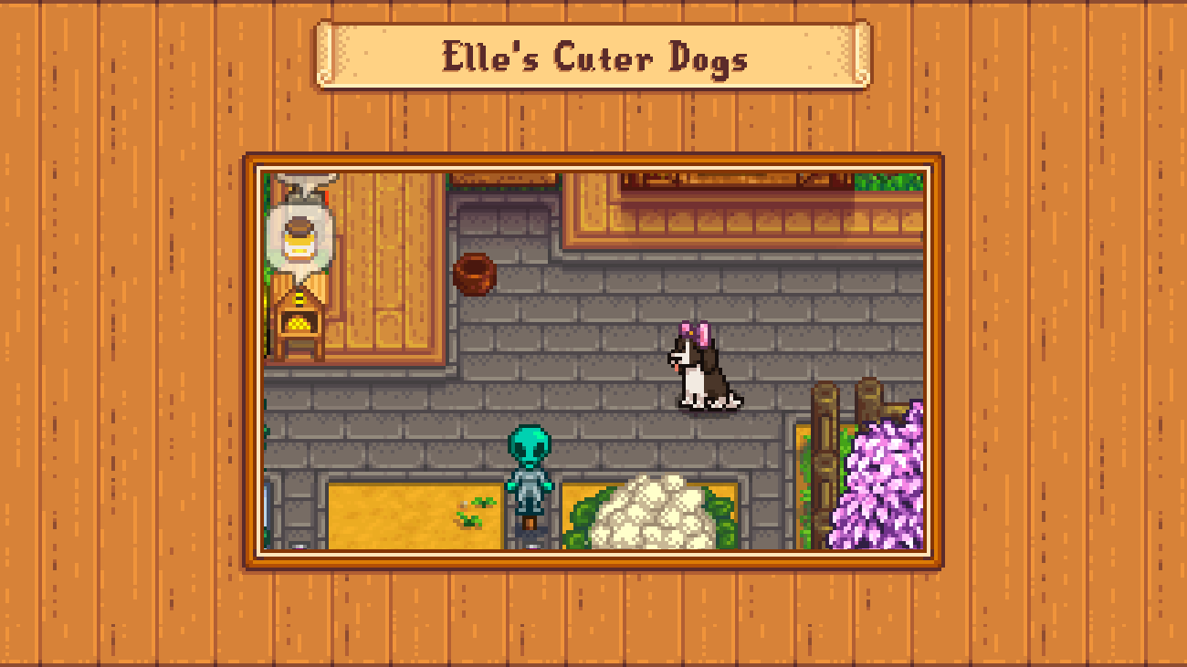 Elle's Cuter Dogs mod for Stardew Valley