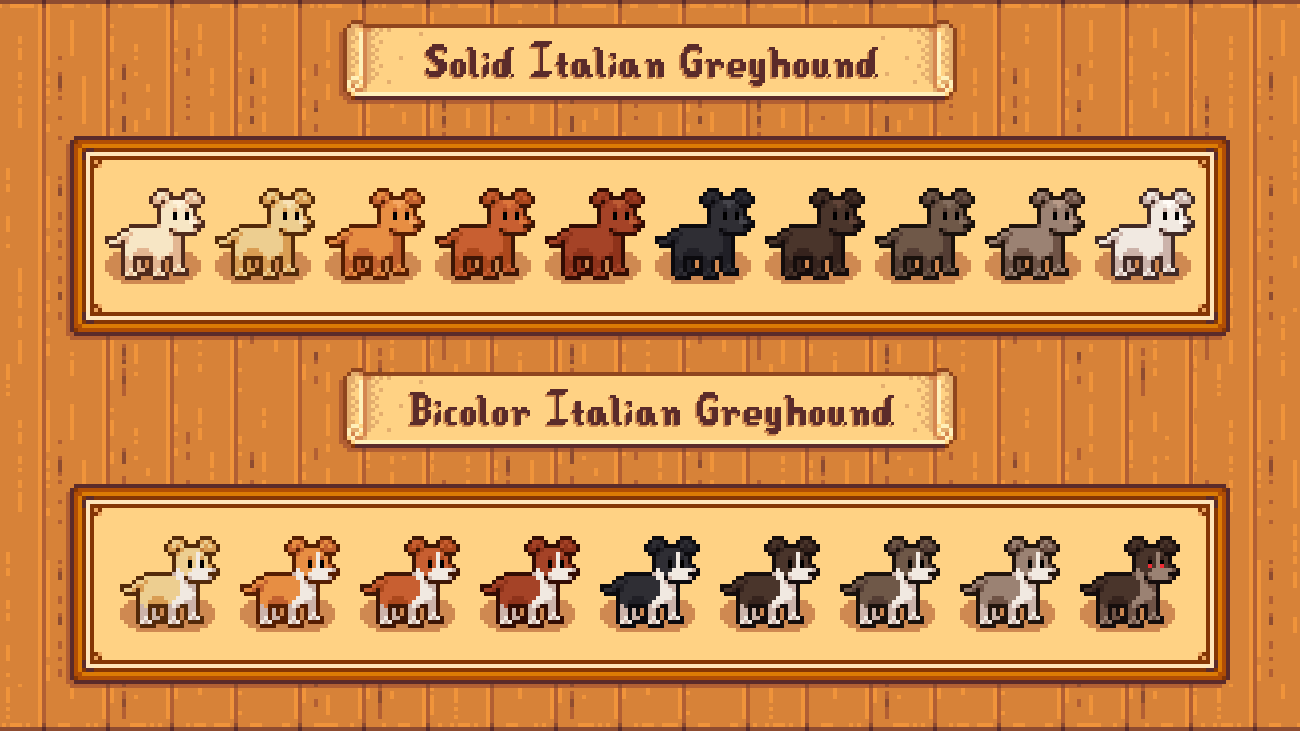 Elle's Cuter Dogs mod for Stardew Valley