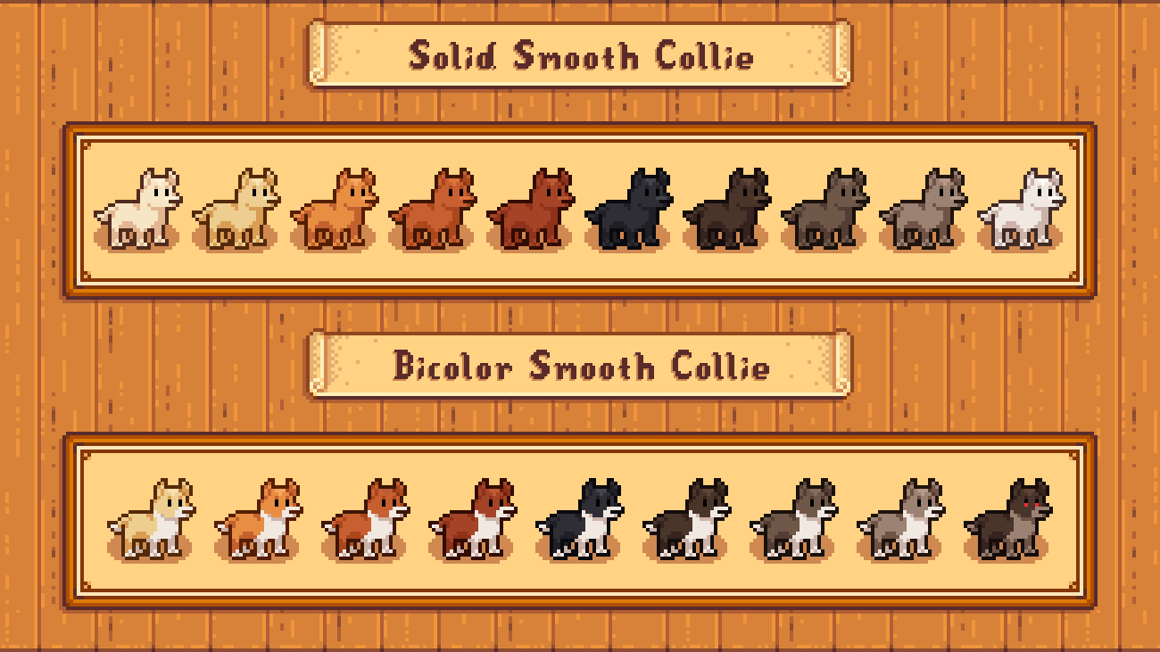 Elle's Cuter Dogs mod for Stardew Valley