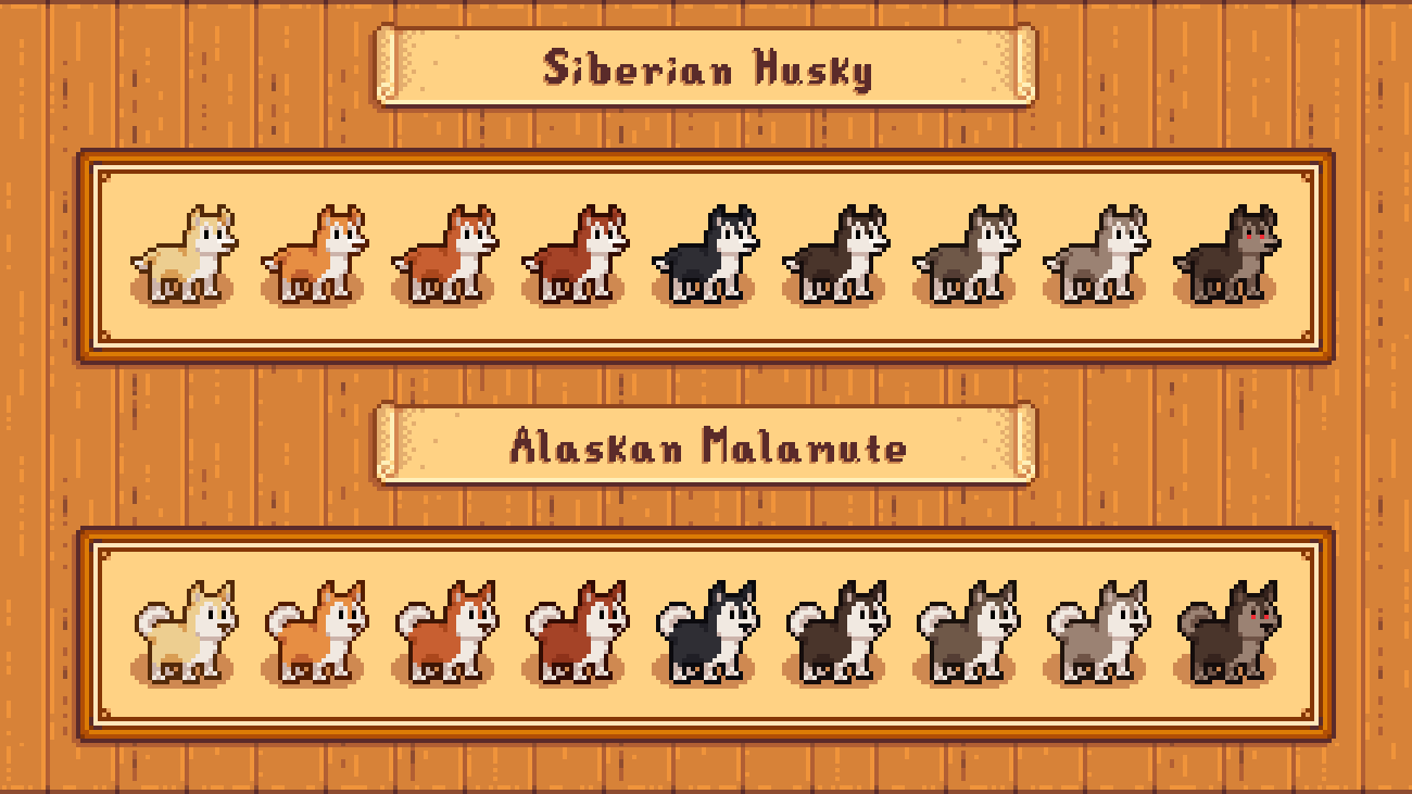 Elle's Cuter Dogs mod for Stardew Valley