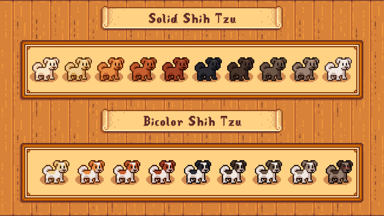 Elle's Cuter Dogs mod for Stardew Valley