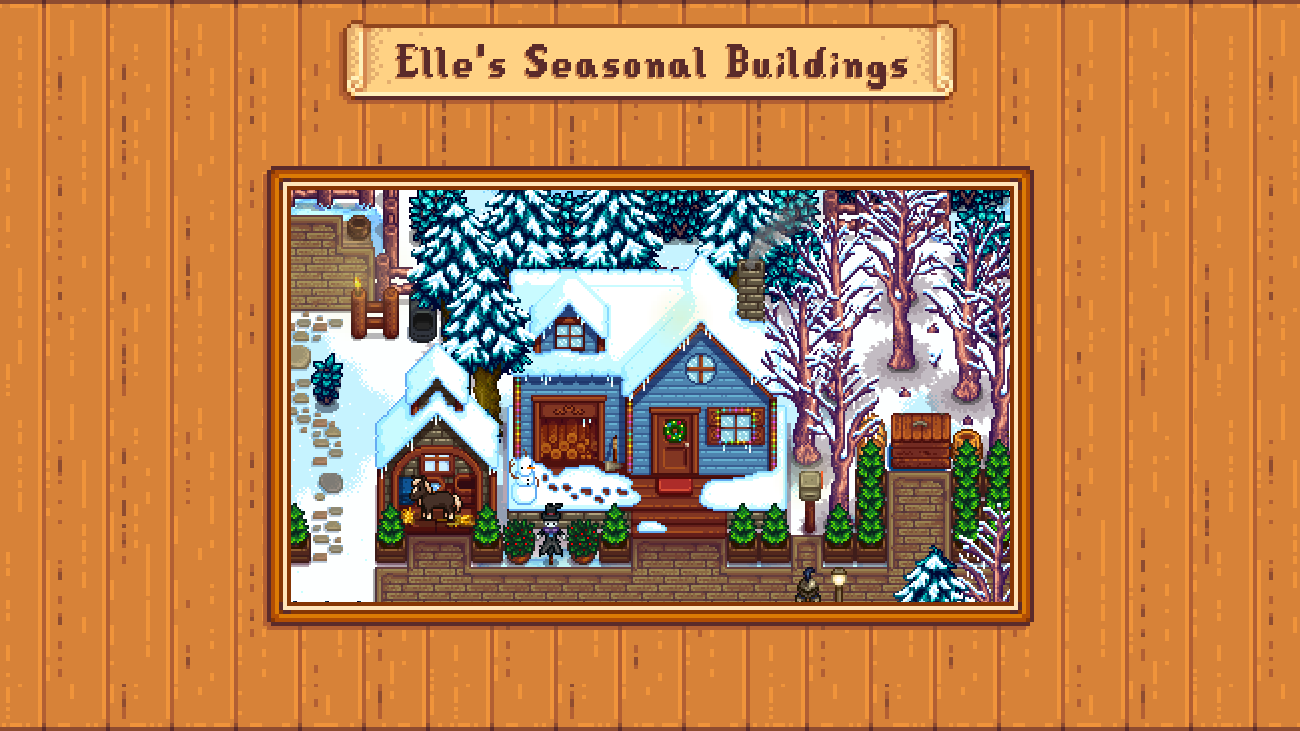 Elle's Seasonal Buildings mod for Stardew Valley