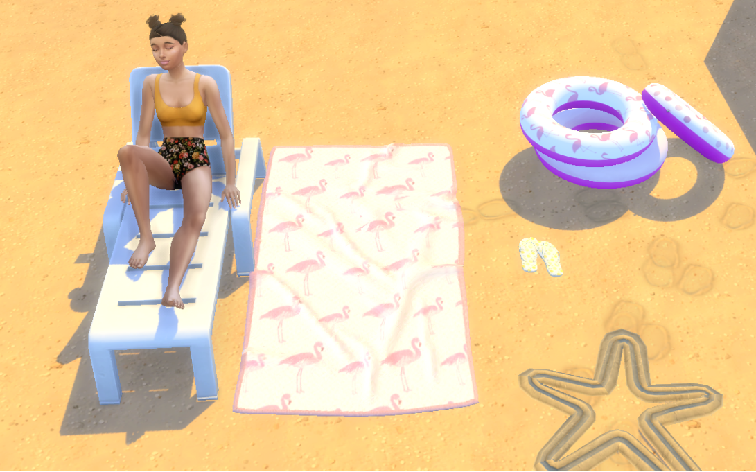 Beach Towels set mod for The Sims 4 
