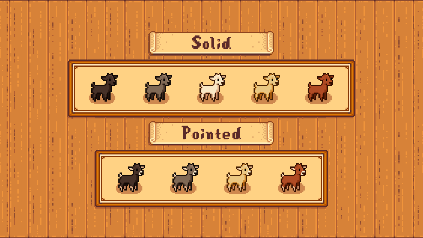 Elle's New Barn Animals mod for Stardew Valley