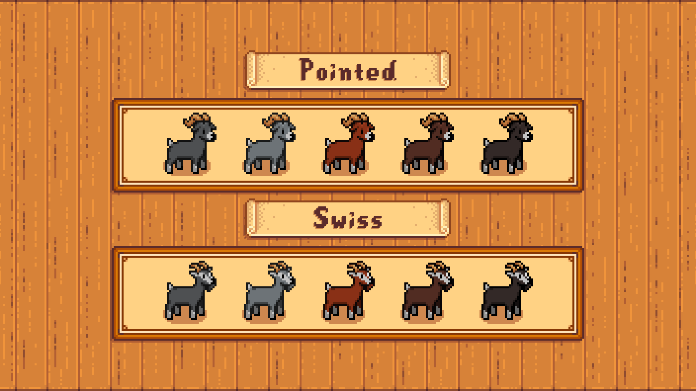 Elle's Old Barn Animals mod for Stardew Valley