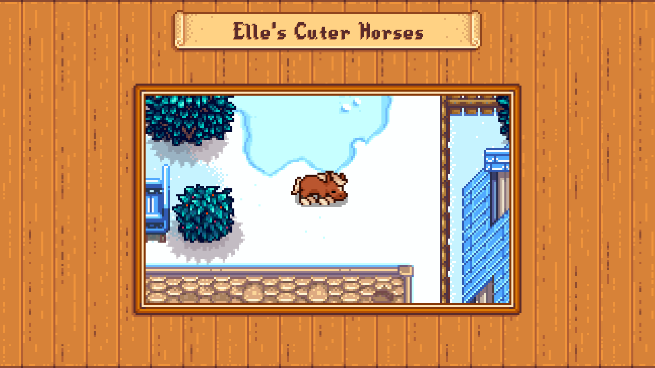 Elle's Cuter Horses mod for Stardew Valley