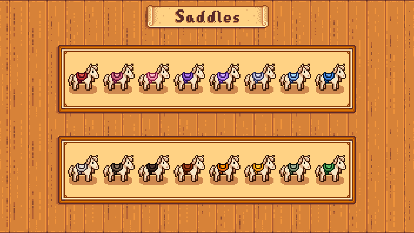 Elle's New Horses mod for Stardew Valley