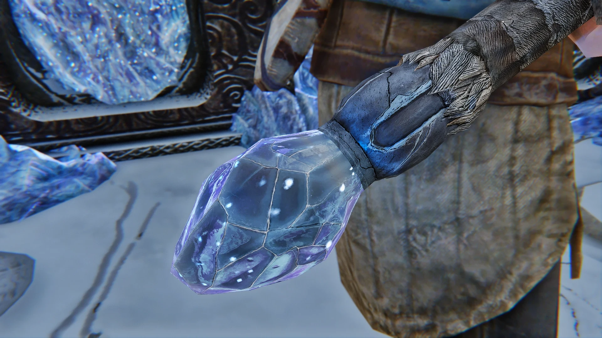 Kanjs - Stalhrim Weapons Animated mod for The Elder Scrolls V: Skyrim Special Edition