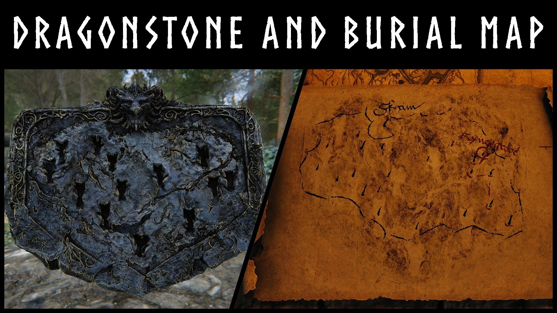 Kanjs - Dragon Stone and Map of Dragon Burials mod for The Elder Scrolls V: Skyrim Special Edition