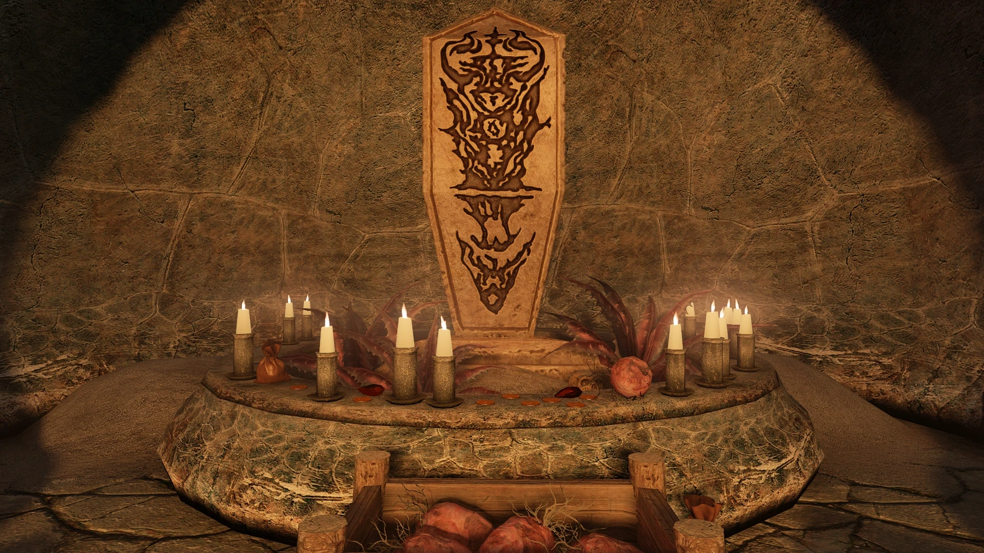Kanjs - Dunmer Plinths Shrine Animated mod for The Elder Scrolls V: Skyrim Special Edition