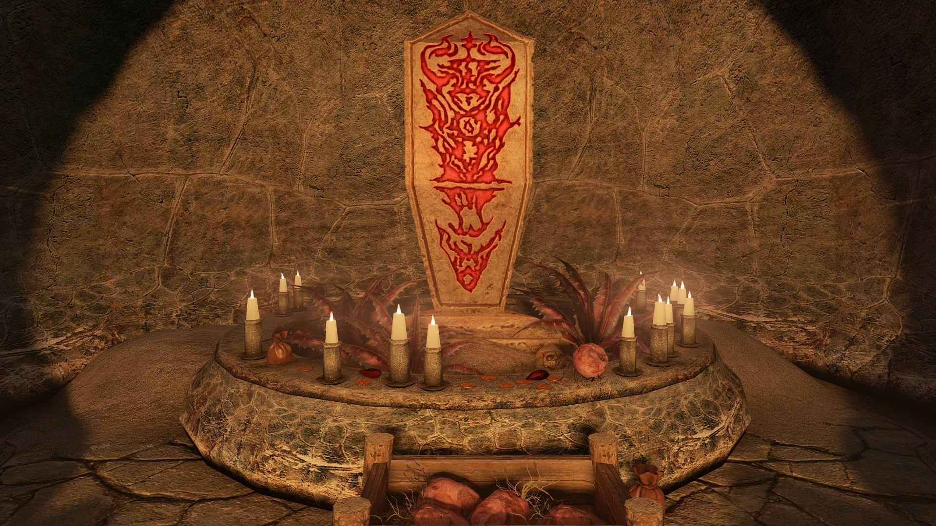Kanjs - Dunmer Plinths Shrine Animated mod for The Elder Scrolls V: Skyrim Special Edition