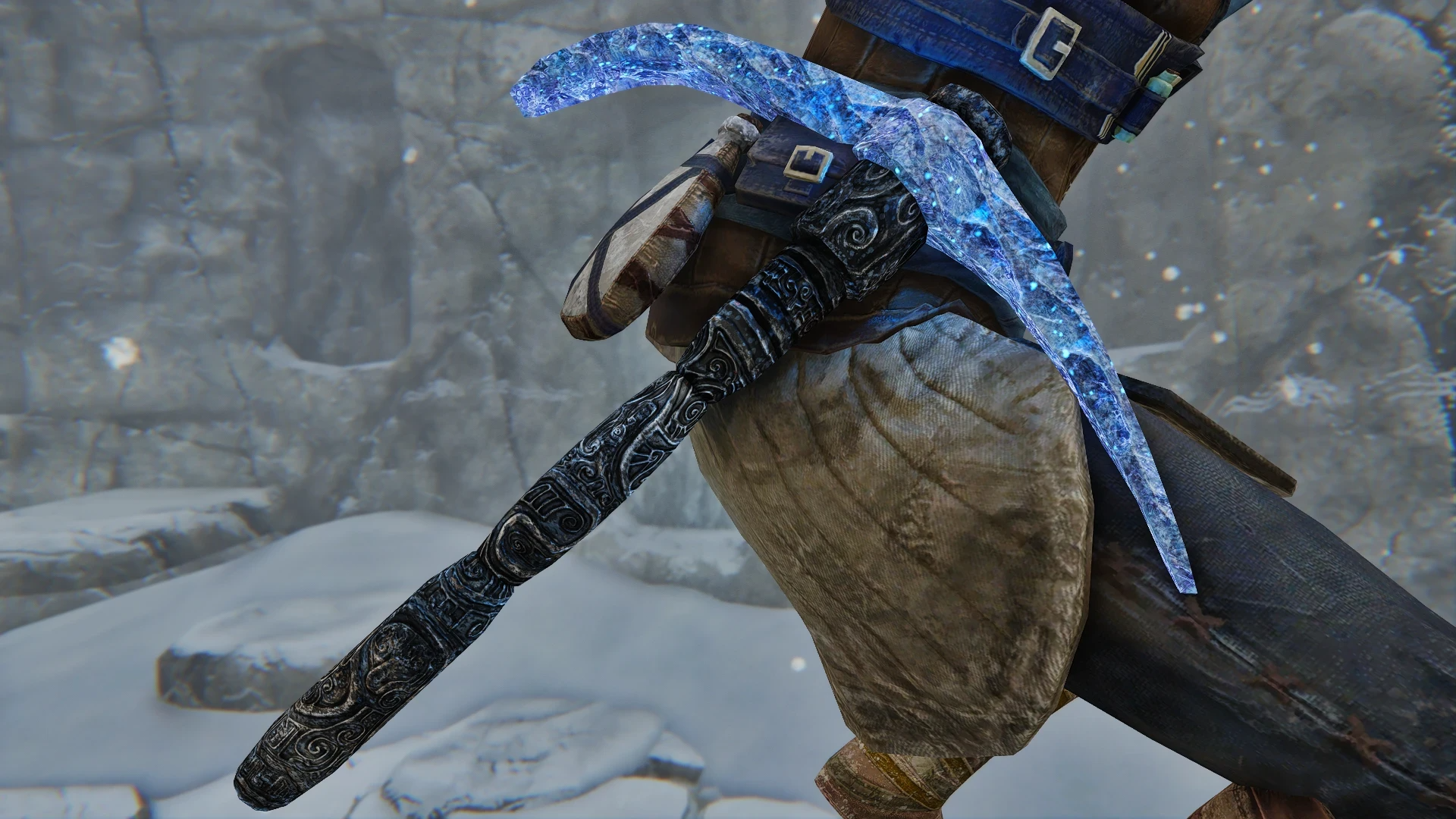 Kanjs - Stalhrim Deposit and Nordic Pickaxe Animated mod for The Elder Scrolls V: Skyrim Special Edition