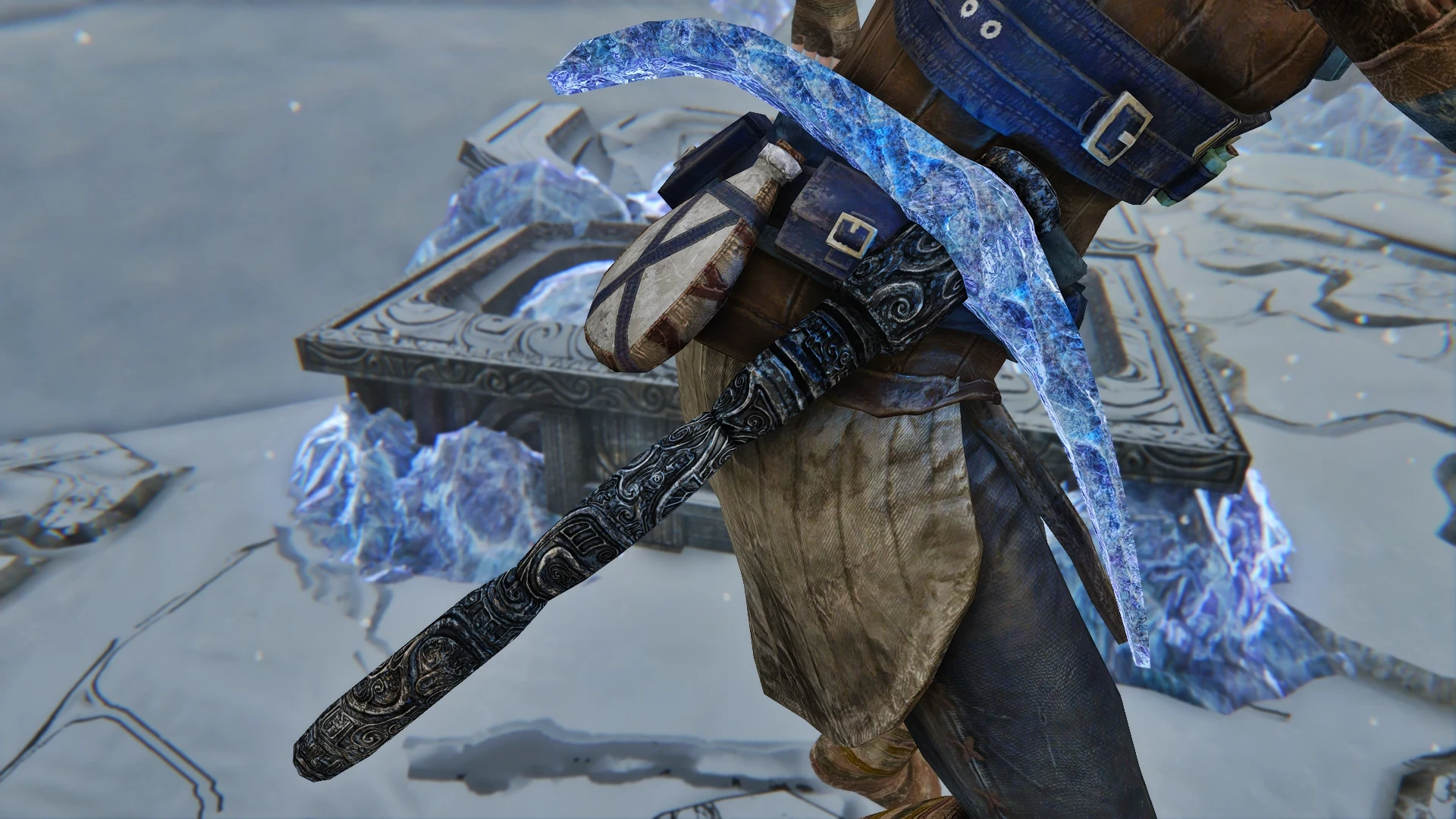 Kanjs - Stalhrim Deposit and Nordic Pickaxe Animated mod for The Elder Scrolls V: Skyrim Special Edition