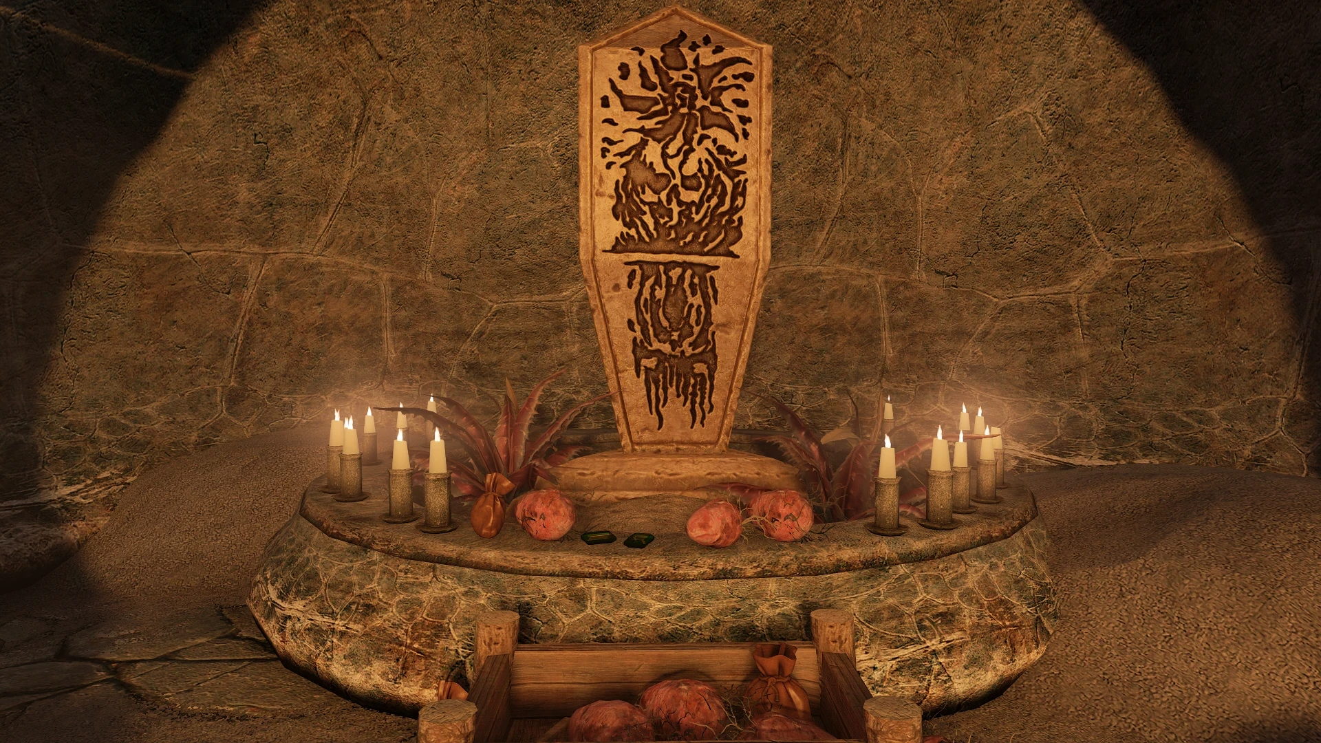Kanjs - Dunmer Plinths Shrine Animated mod for The Elder Scrolls V: Skyrim Special Edition