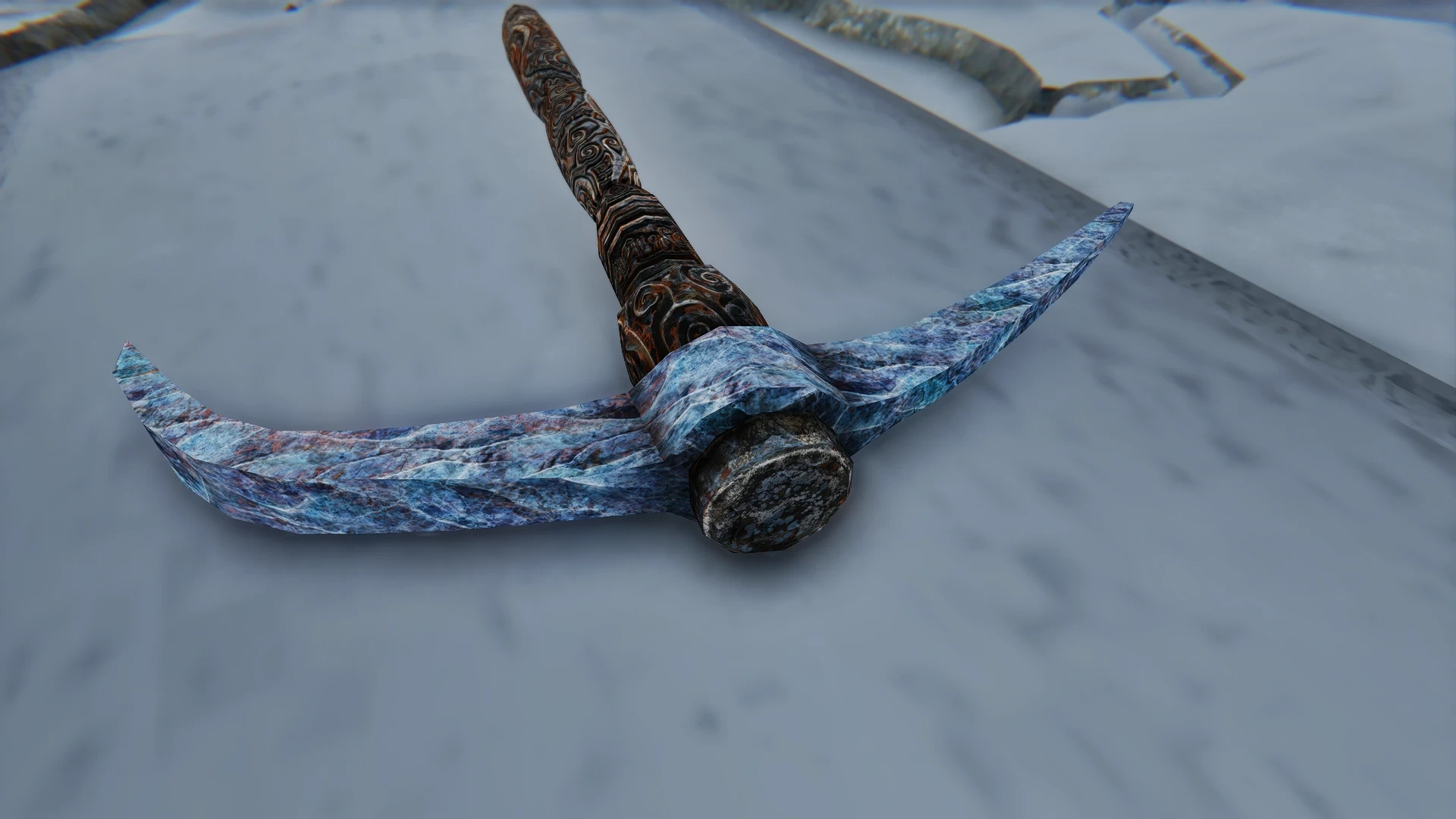 Kanjs - Stalhrim Deposit and Nordic Pickaxe Animated mod for The Elder Scrolls V: Skyrim Special Edition