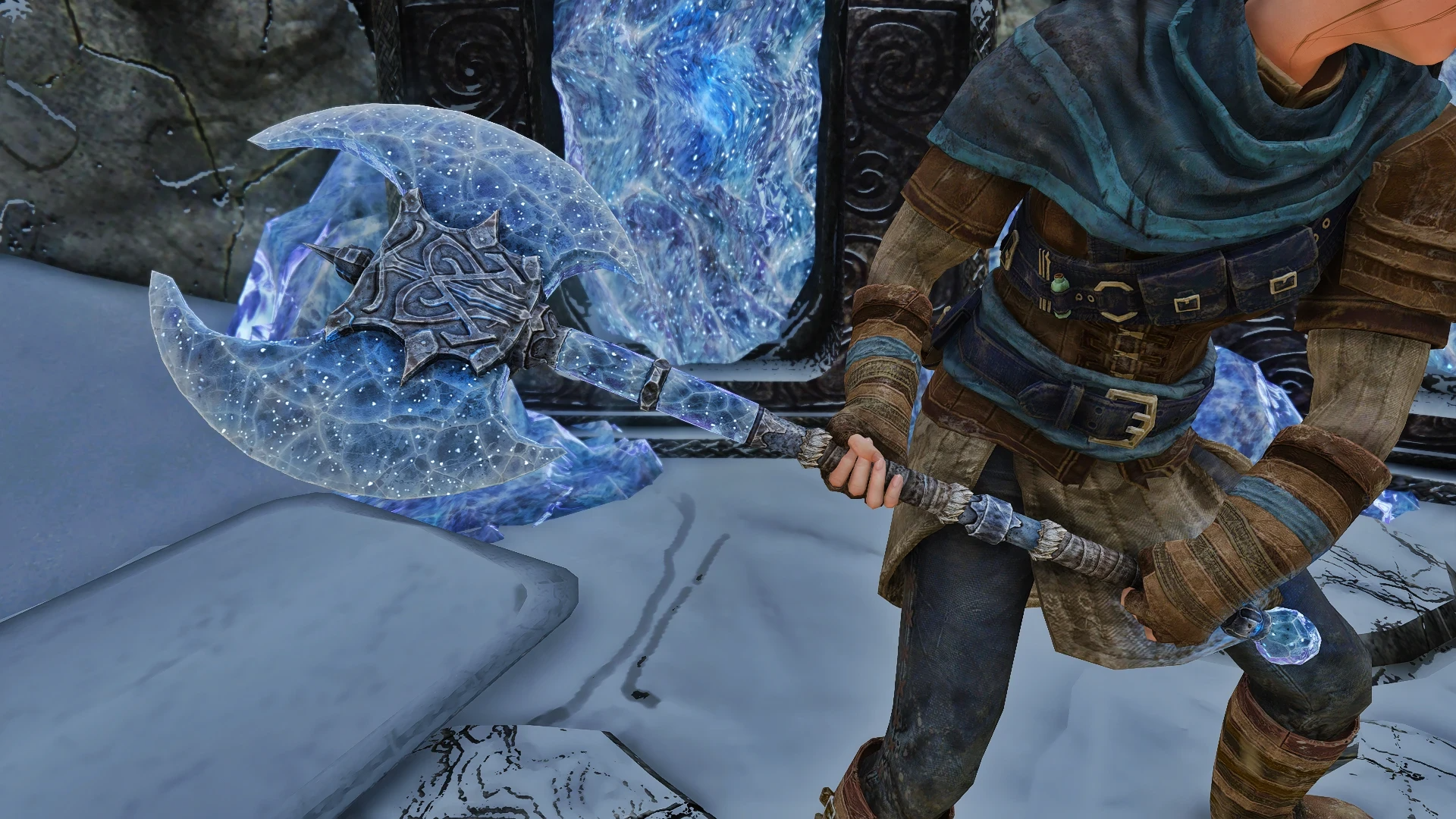 Kanjs - Stalhrim Weapons Animated mod for The Elder Scrolls V: Skyrim Special Edition