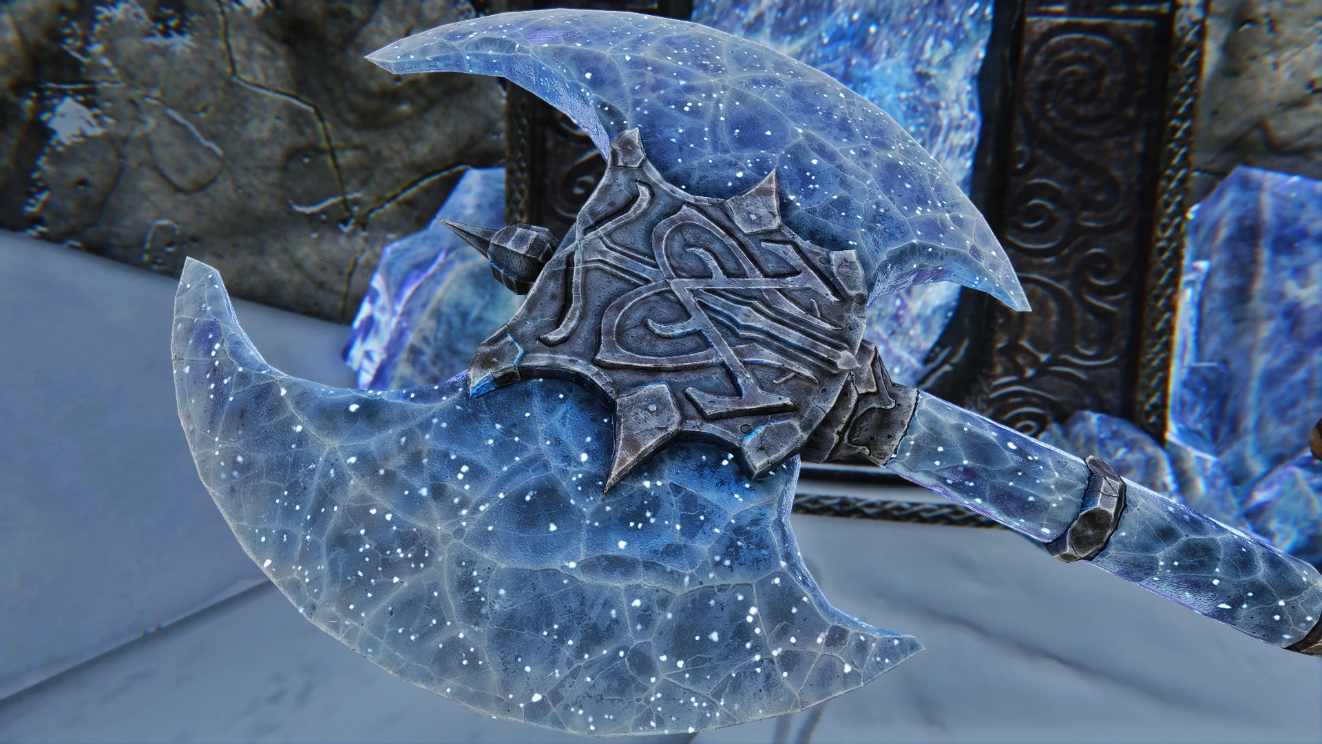 Kanjs - Stalhrim Weapons Animated mod for The Elder Scrolls V: Skyrim Special Edition