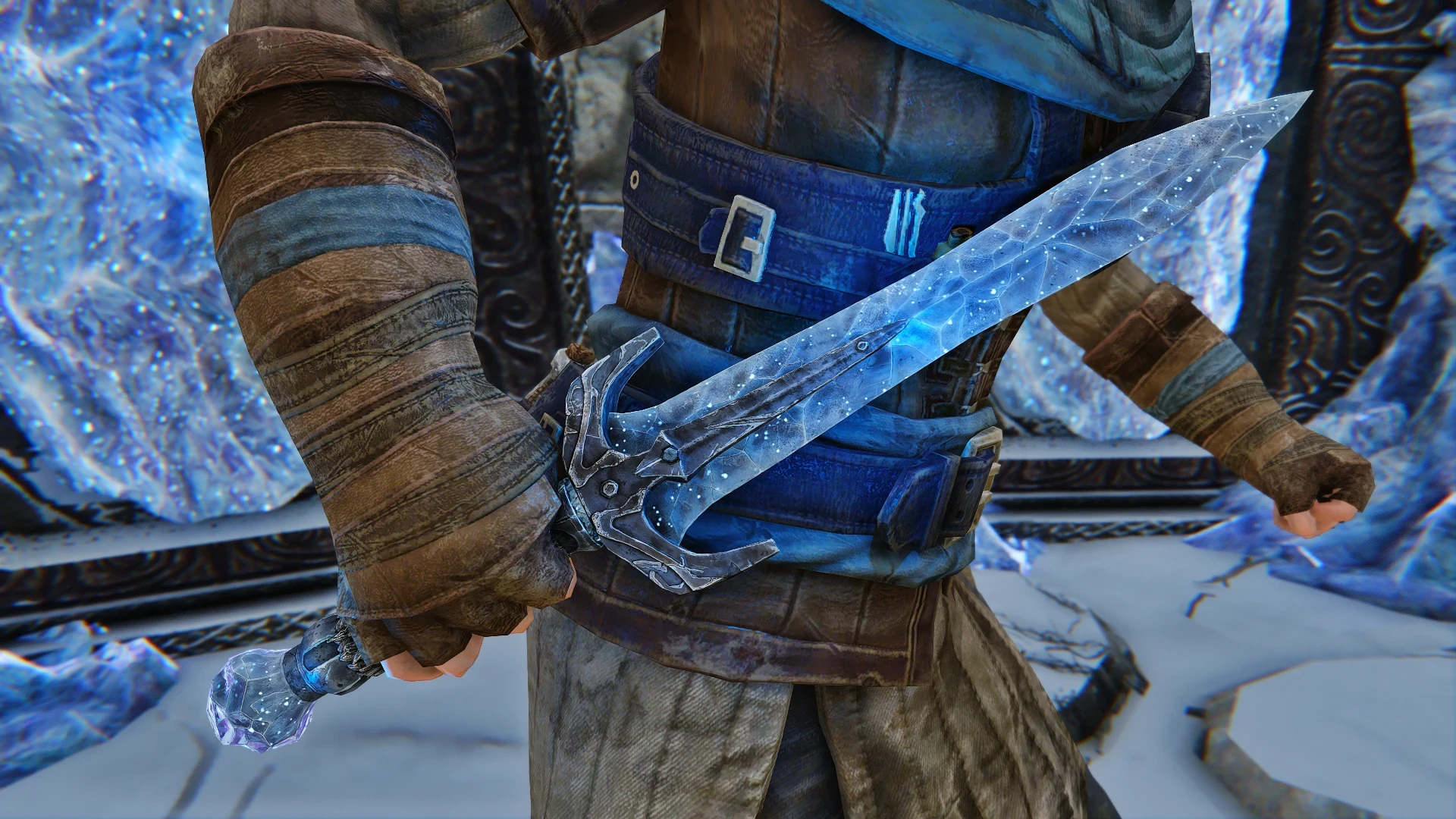 Kanjs - Stalhrim Weapons Animated mod for The Elder Scrolls V: Skyrim Special Edition