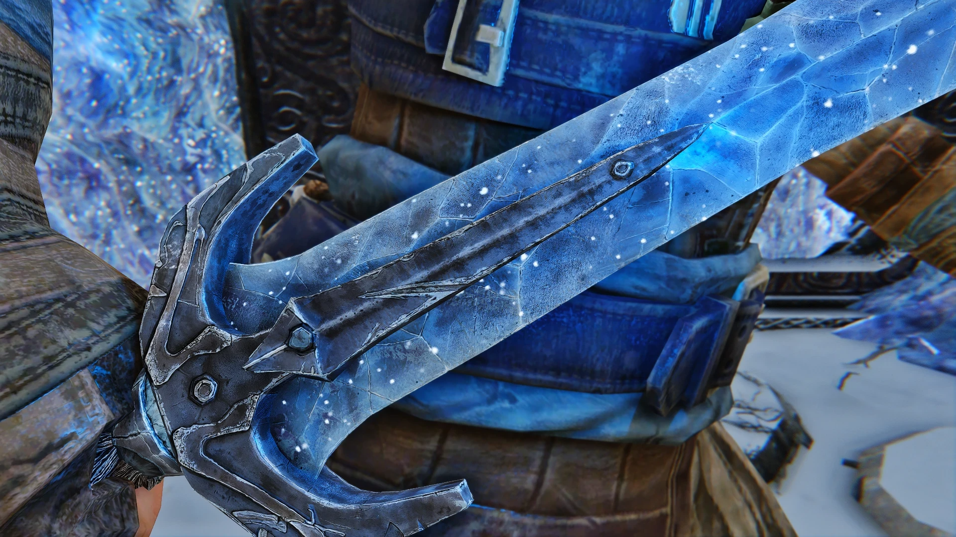 Kanjs - Stalhrim Weapons Animated mod for The Elder Scrolls V: Skyrim Special Edition