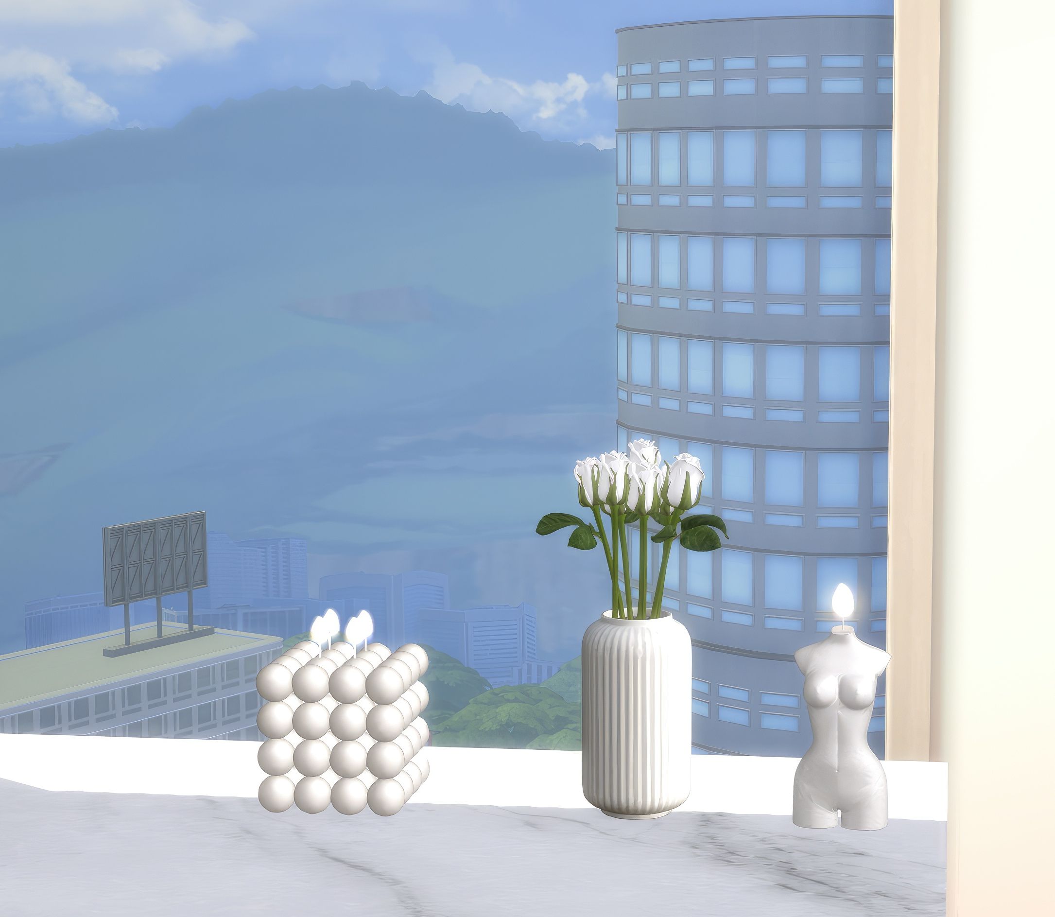 Minimal candles set mod for The Sims 4 