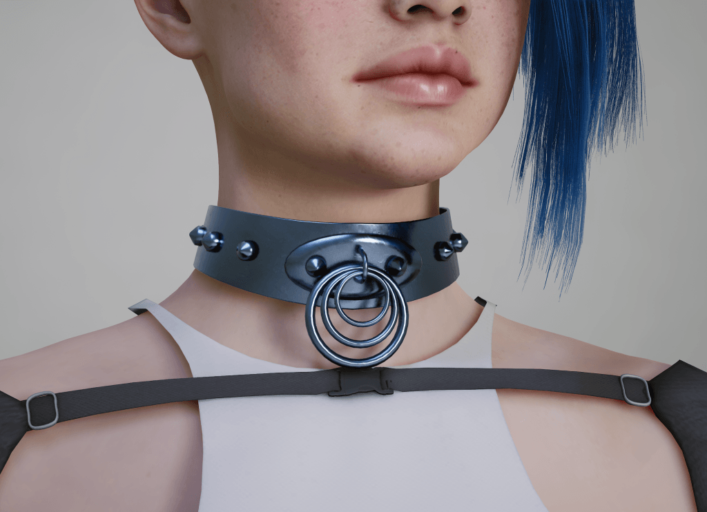 Thorn Metal Choker mod for InZOI