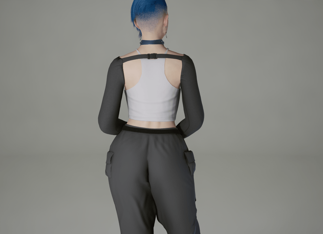 Rey Tech Wear Top mod for InZOI