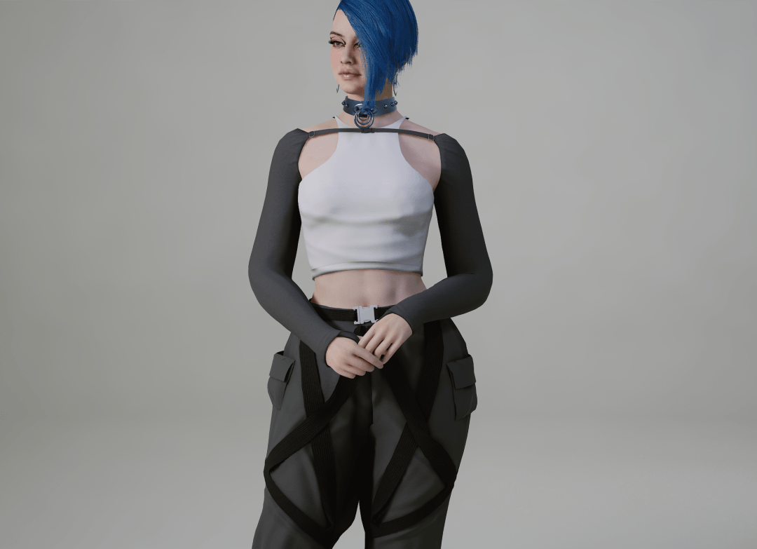 Rey Tech Wear Top mod for InZOI