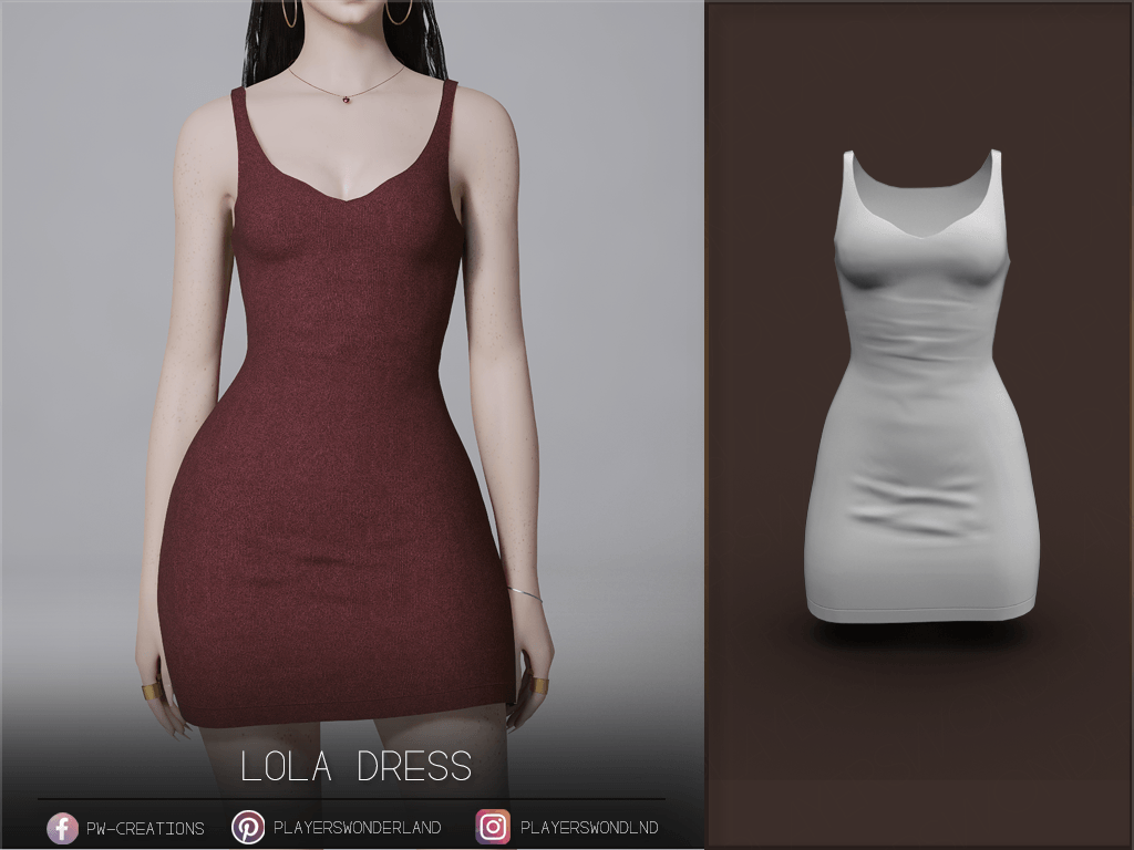Lola Dress mod for InZOI