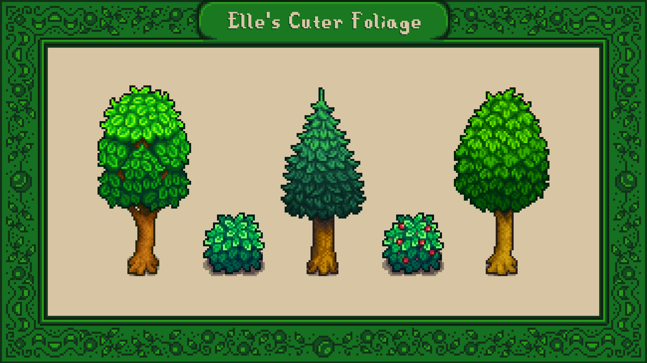 Elle's Cuter Foliage mod for Stardew Valley