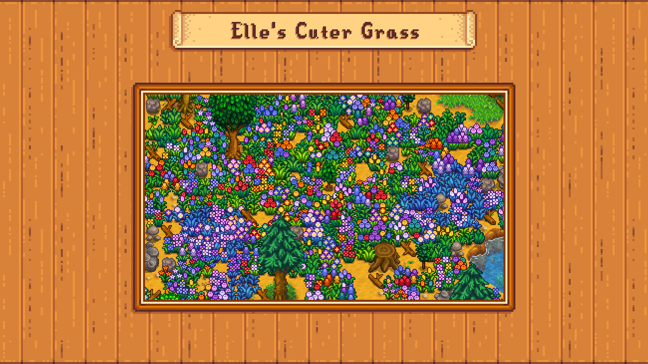 Elle's Cuter Grass mod for Stardew Valley