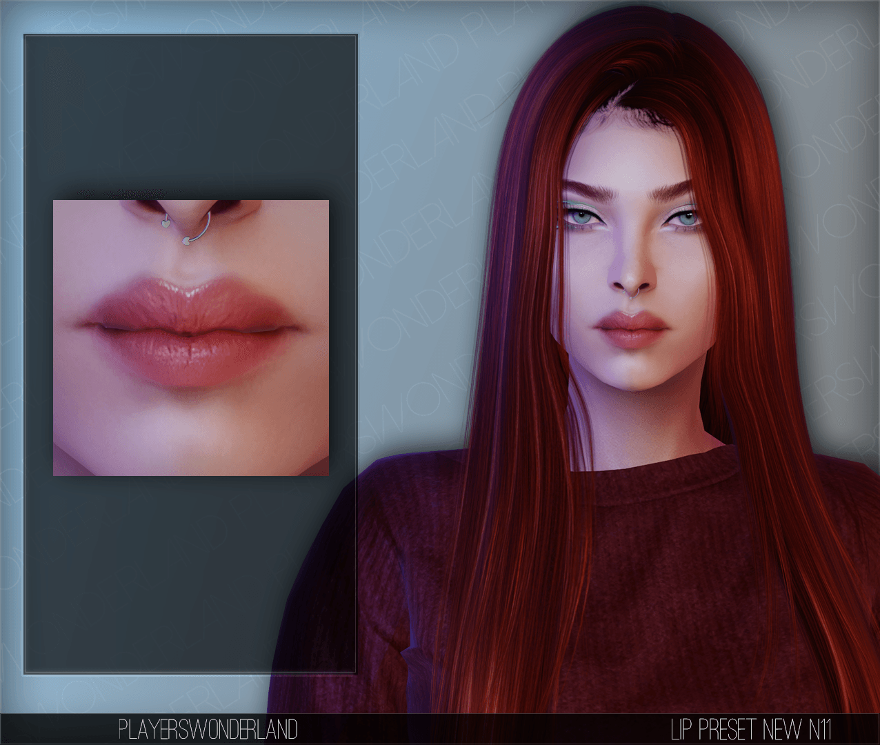 Lip Preset New N11 mod for The Sims 4 