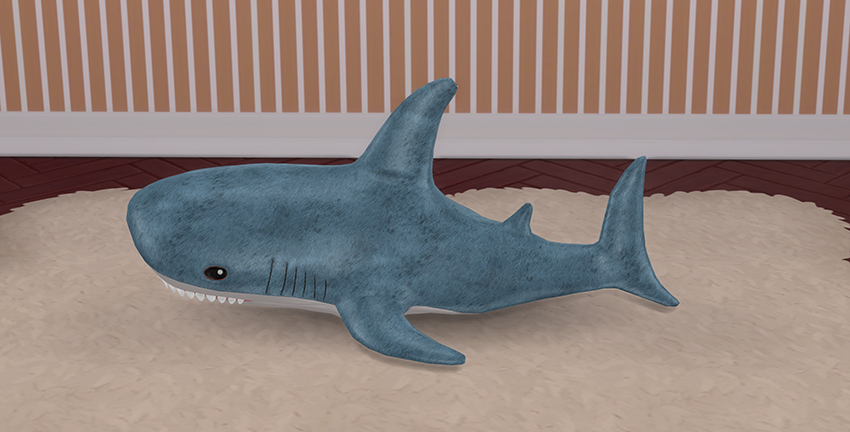 Shark plushie Simkea mod for The Sims 4 