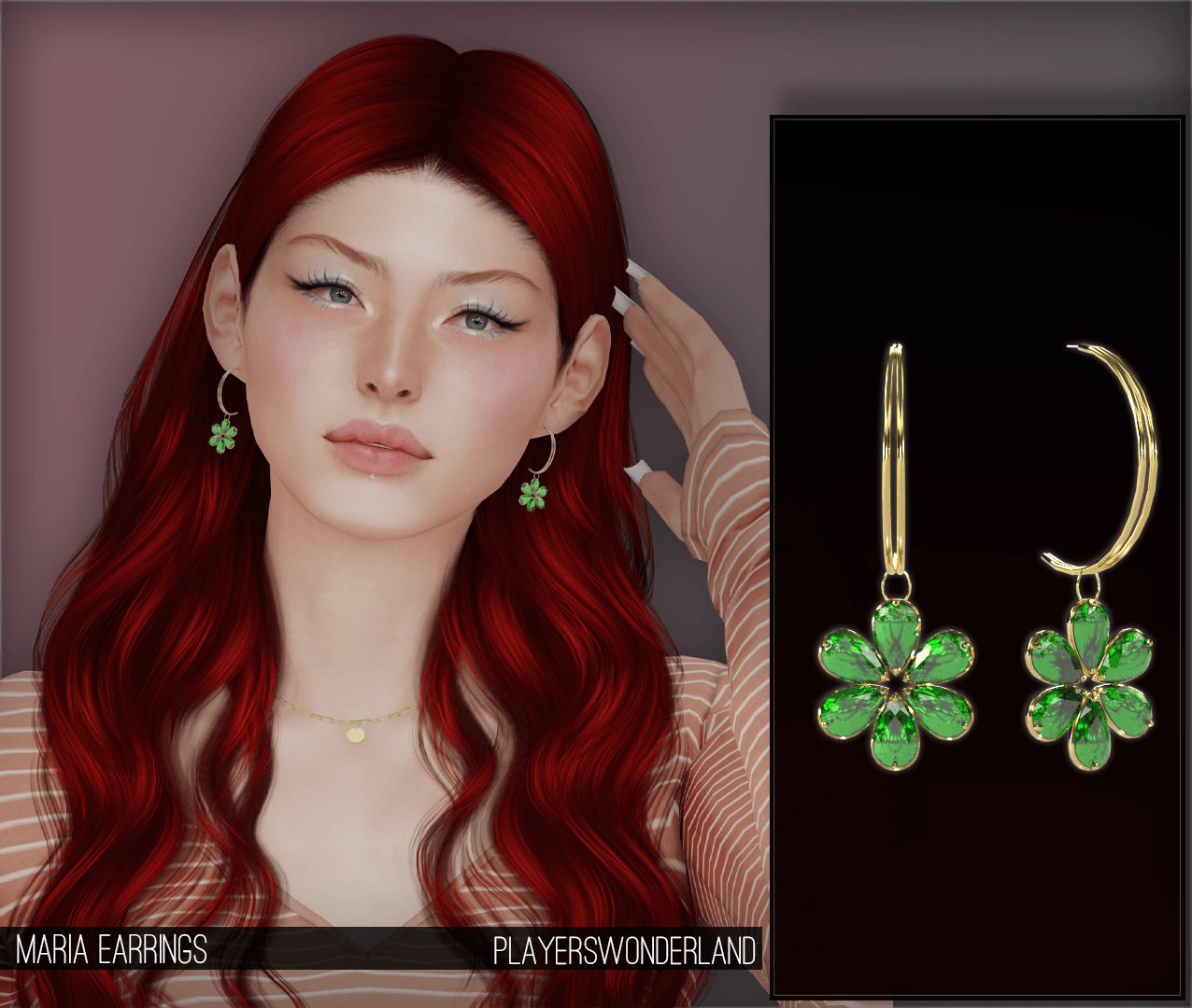 Maria Earrings mod for The Sims 4 
