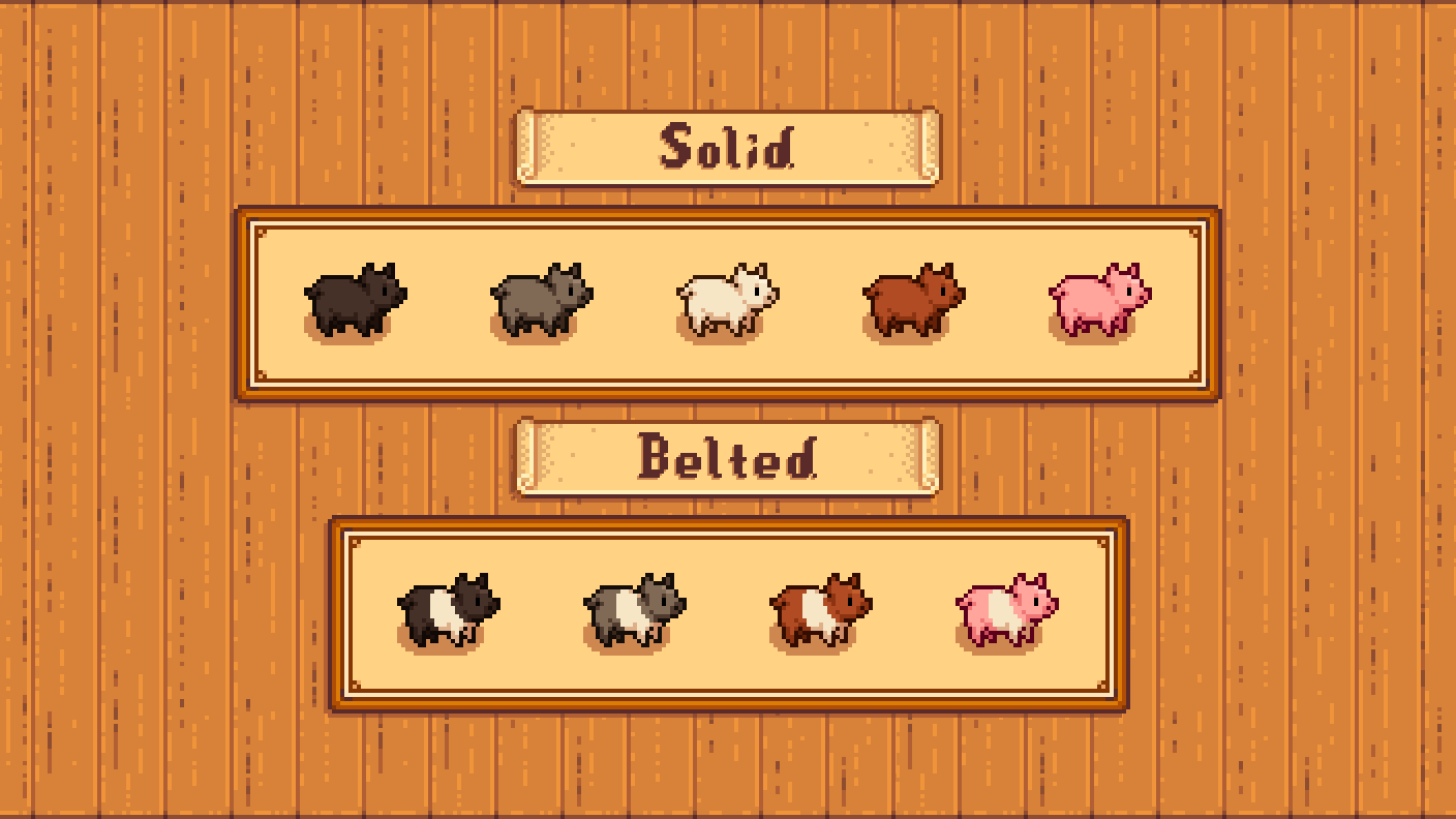 Elle's New Barn Animals mod for Stardew Valley