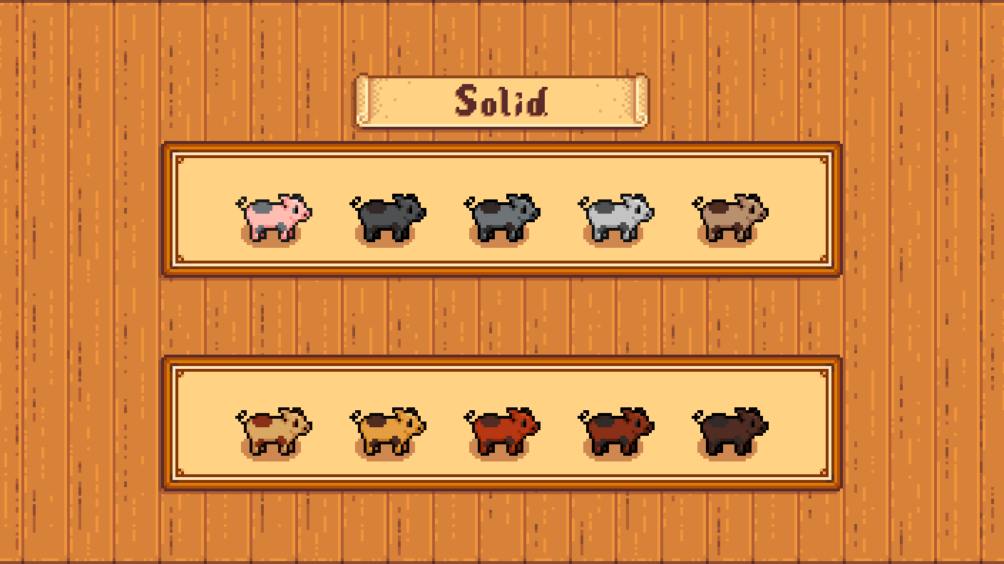 Elle's Old Barn Animals mod for Stardew Valley