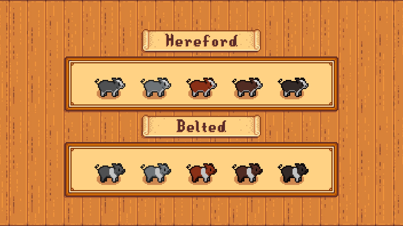 Elle's Old Barn Animals mod for Stardew Valley