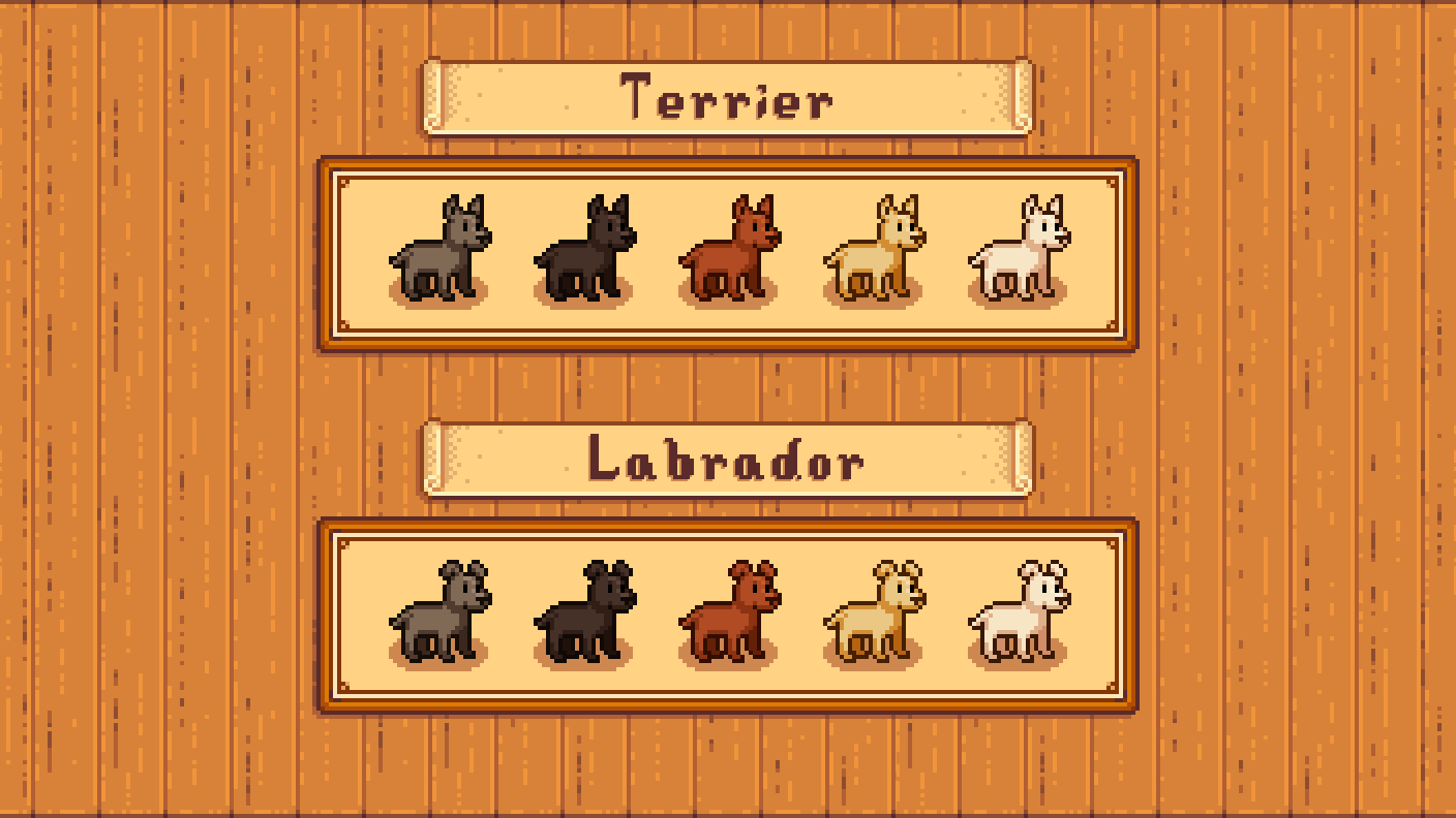 Elle's Dog Replacements - Stardew Valley