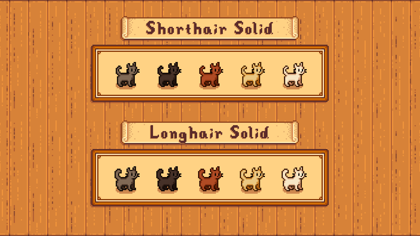 Elle's Cat Replacements - Stardew Valley
