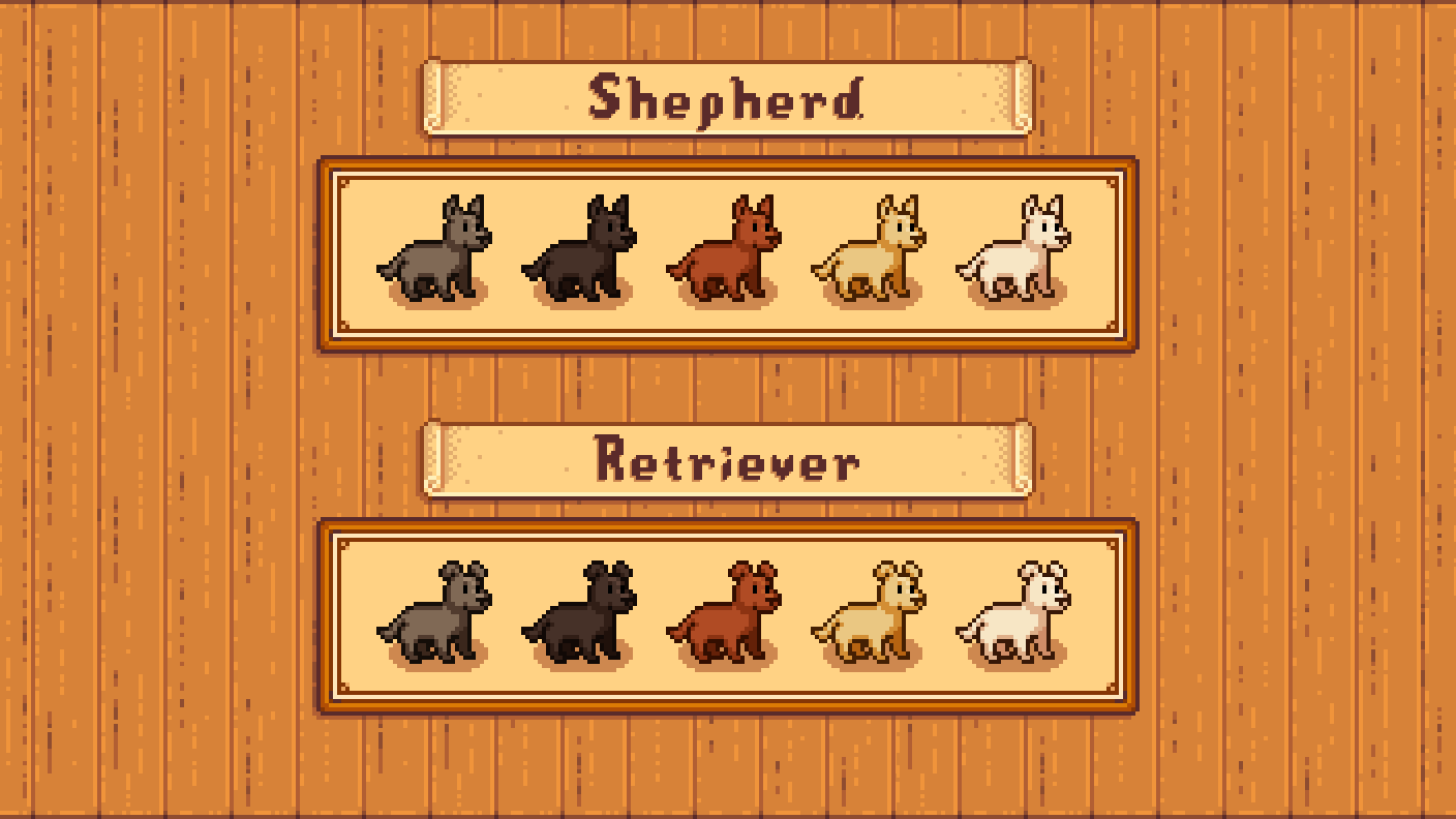 Elle's Dog Replacements - Stardew Valley