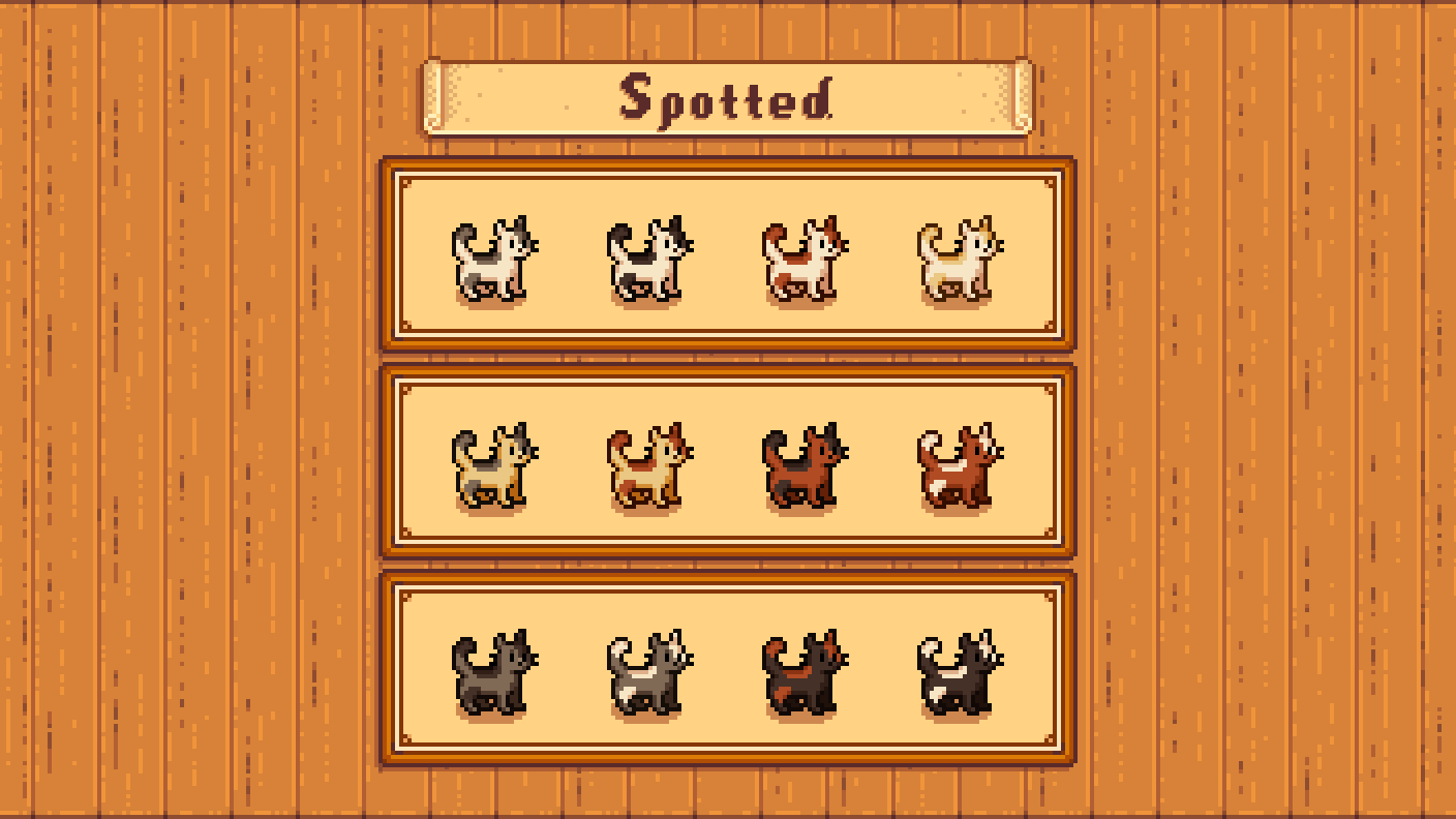 Elle's Cat Replacements mod for Stardew Valley