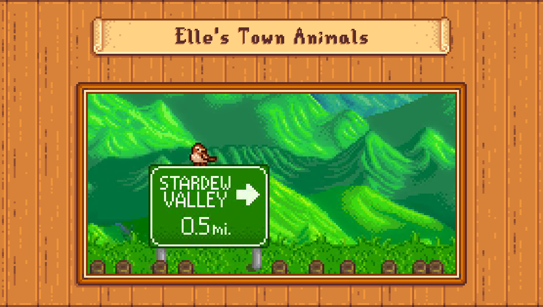 Elle's Town Animals mod for Stardew Valley
