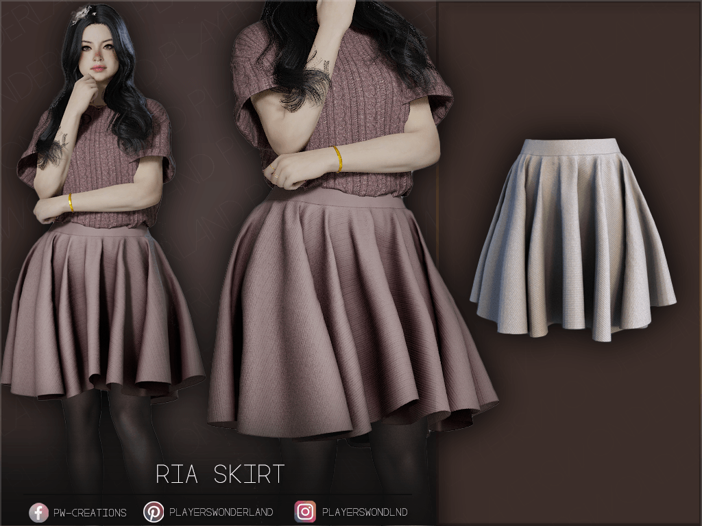 Ria Skirt mod for InZOI