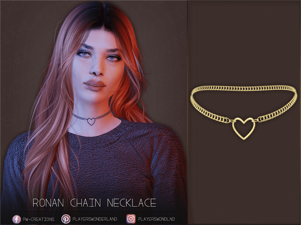 Ronan Chain Necklace mod for The Sims 4 